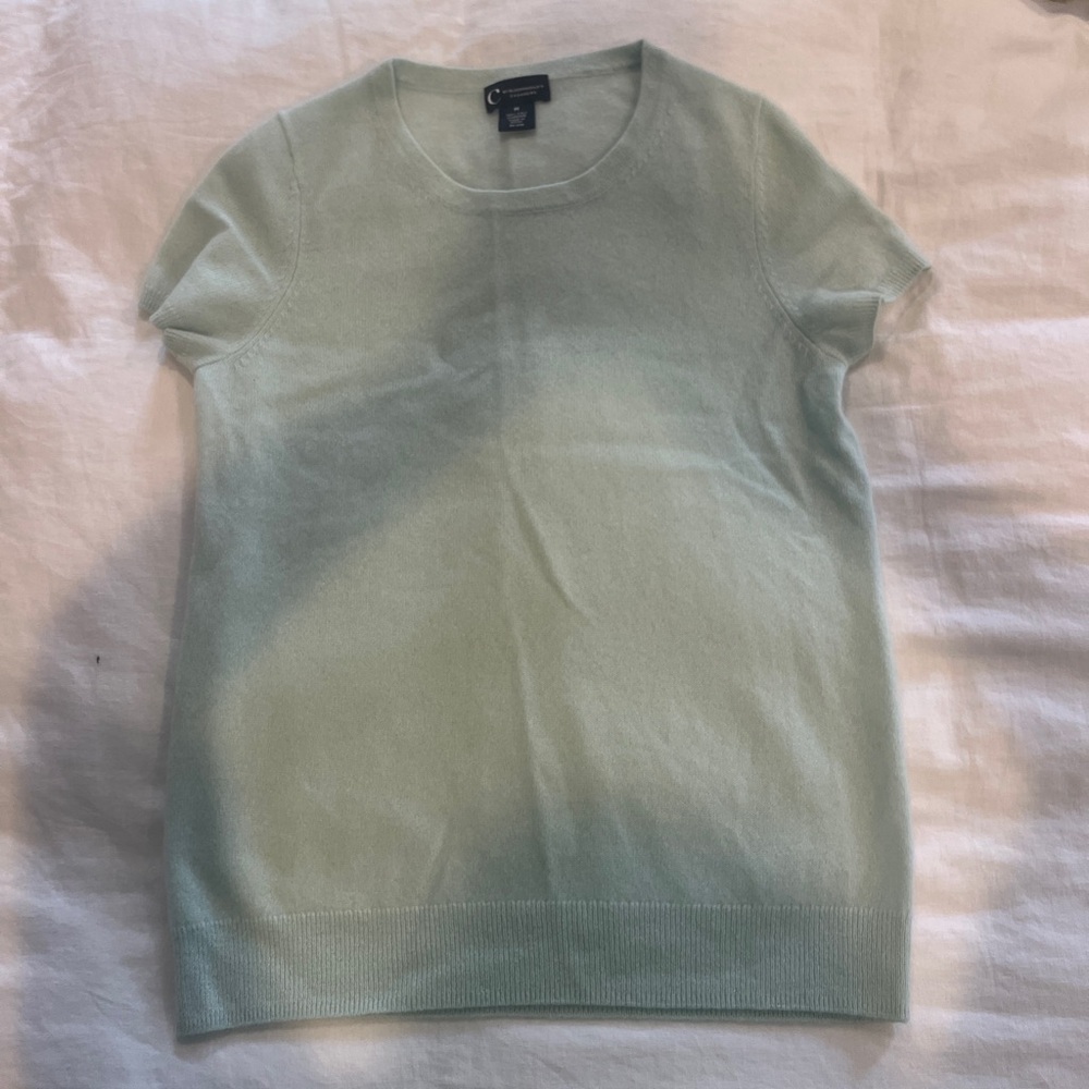 Bloomingdale's cashmere Green Short Sleeve shell